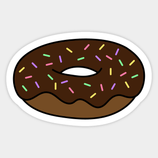 Chocolate Donut with Sprinkles Sticker